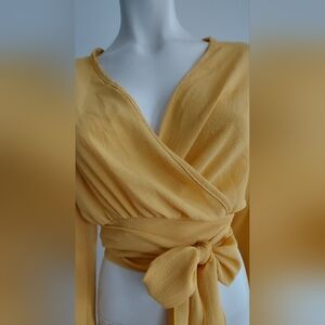 Yellow  Wrap Around Blouse